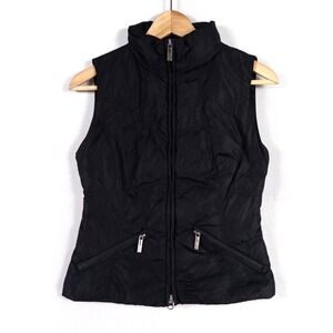 ADD Puffer Vest Womens US 0 Black Goose Down Filled Zip Up Pockets Casual Travel